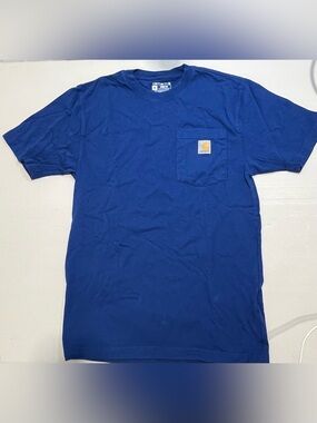 Carhartt Men's Royal Blue Pocket Tee with Logo Patch